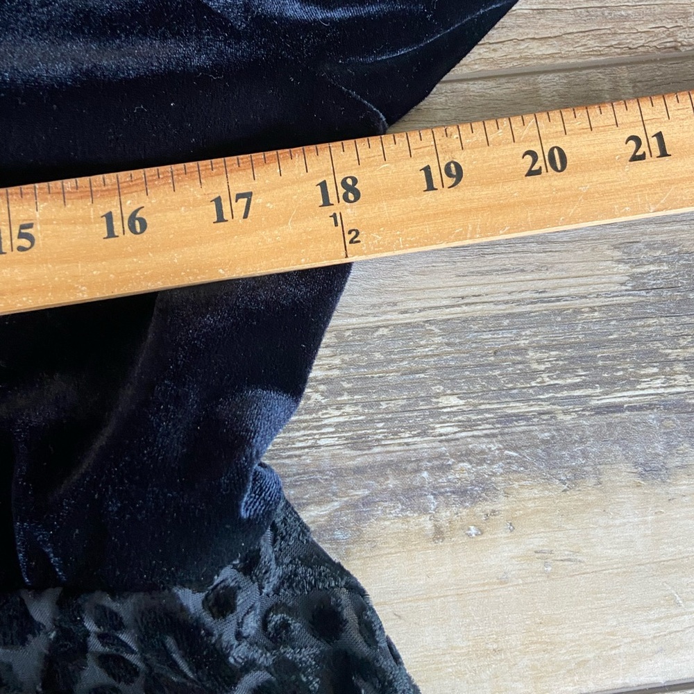 Carole Little Bourn Out Velvet Maxi Dress 10‎ Black Long Sleeves Whimsigoth USA - Picture 9 of 14